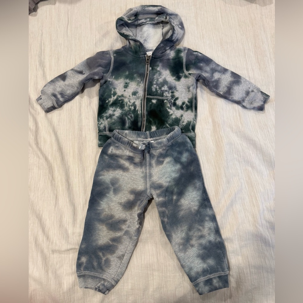 Carter's Gray and Green Tie-Dye Joggers Comfortable Sweatpants